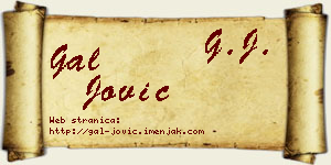 Gal Jović vizit kartica